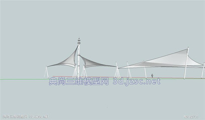 20130923拉膜SU模型 張拉膜亭免費下載SU模型